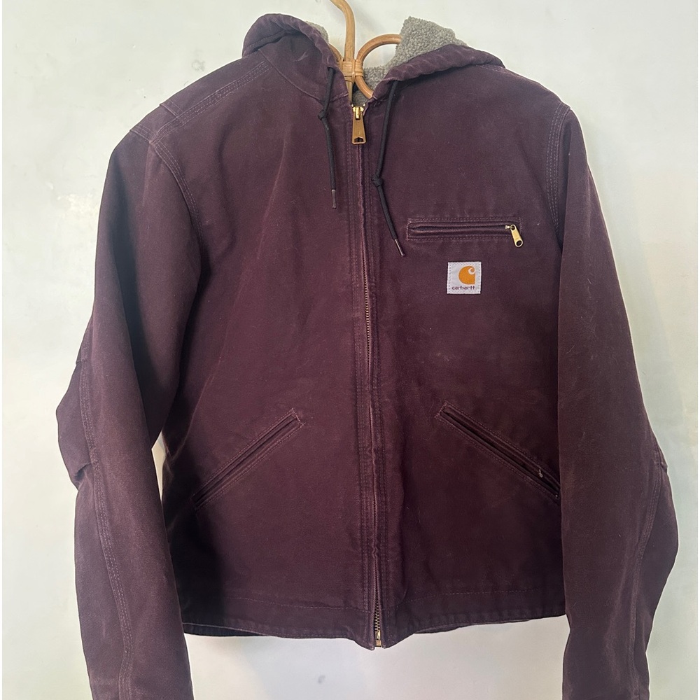 Carharrt Women's Sherpa Hooded Lined Jacket Plum Size Small